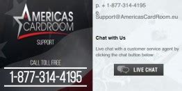 americas cardroom live chat.